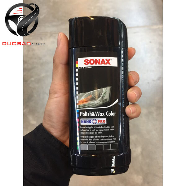  Xi đánh bóng màu đen - Bước 2 - Sonax Polish & Wax Color Black - 296141