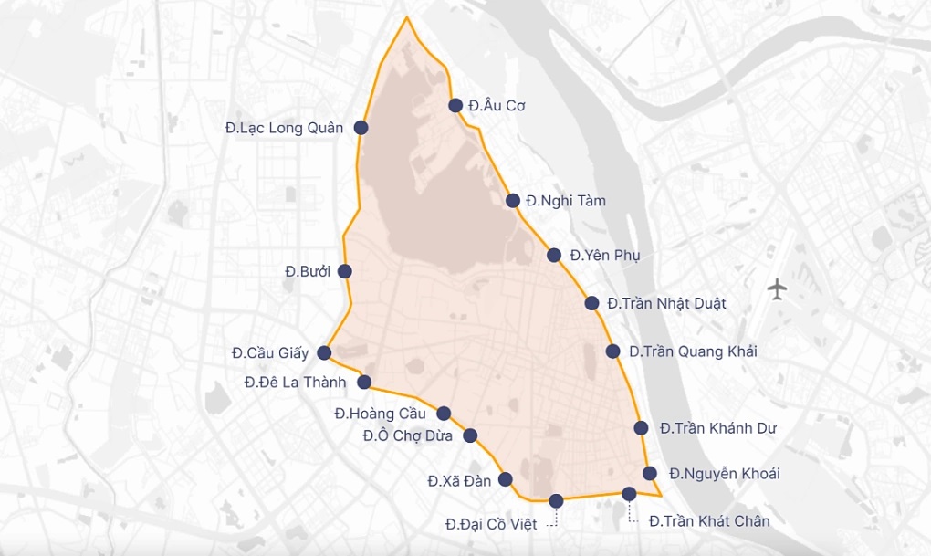 Khu Vực Vành đai 1 Thành Phố Hà Nội Đồ Họa Hoàng Khánh