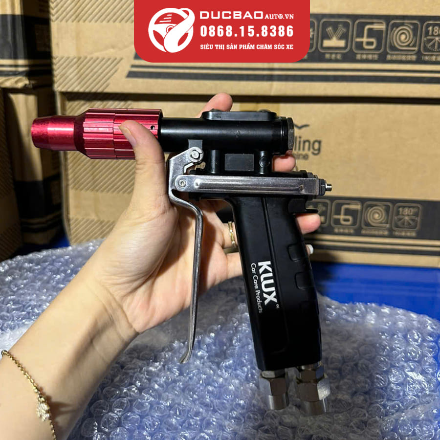 Súng Mix Rửa Xe Kết Hợp Khí Nén Và Nước Klux đỏ