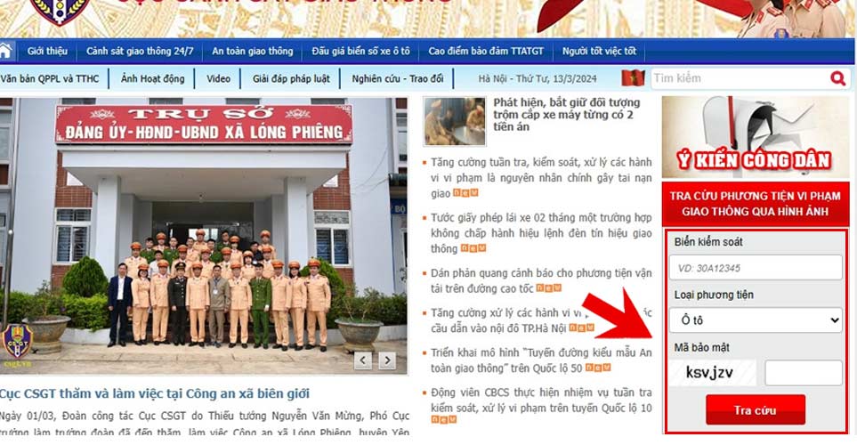 Check Phat Nguoi Tren Cuc Canh Sat Giao Thong